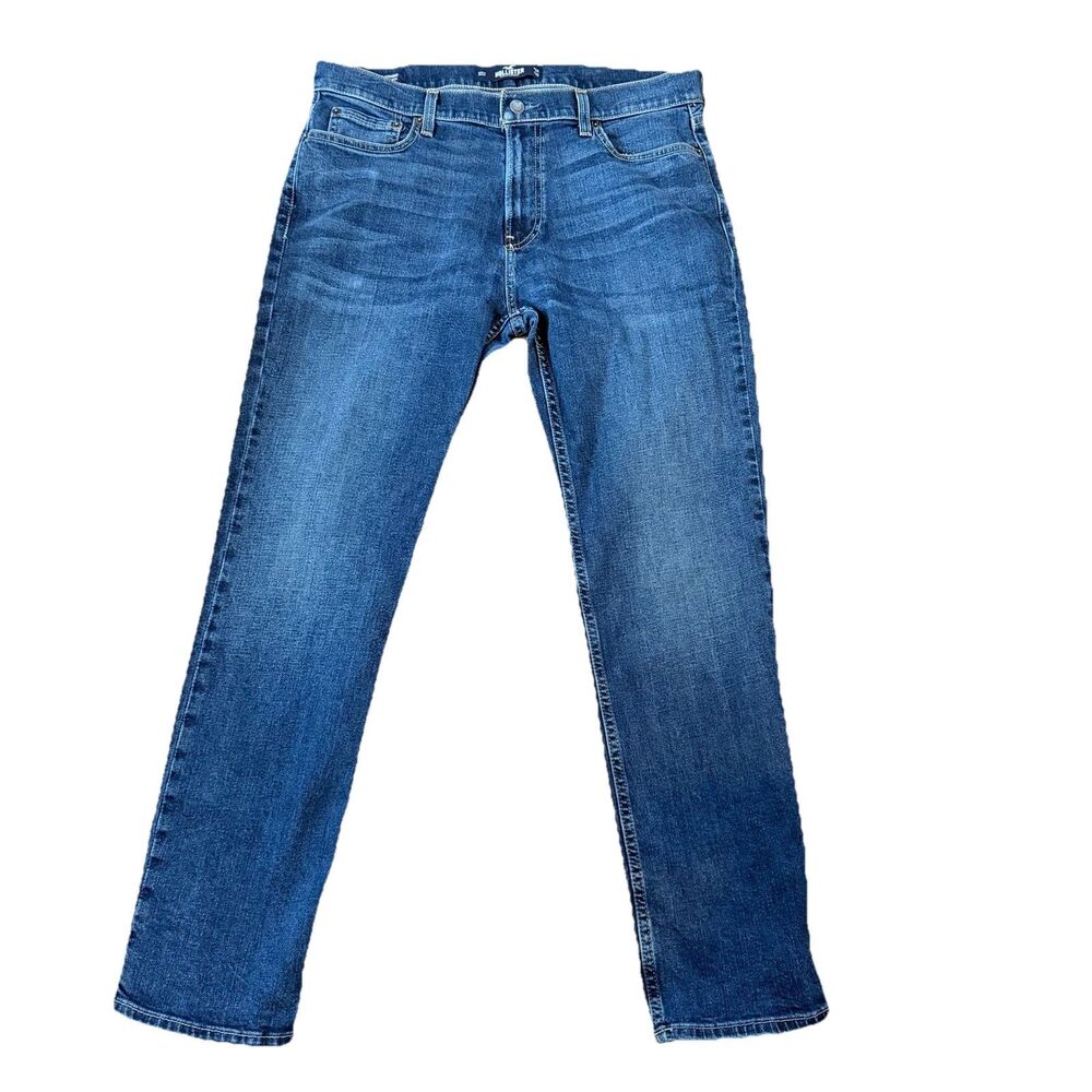 Hollister Jeans Mens 36x31 Classic Straight Epic Flex Blue Med Wash Denim Pant